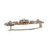 Victorian Gold Sapphire Diamond And Pearl Bar Brooch