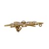Pre Owned Gold Aquamarine And Diamond Panel Brooch