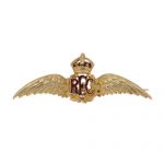 Edwardian Gold Royal Flying Corp Wings Brooch
