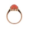 Victorian Coral Solitaire Dress Ring