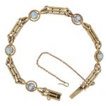 Edwardian Aquamarine Gold Bracelet