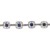 Art Deco Sapphire And Diamond Cocktail Bracelet