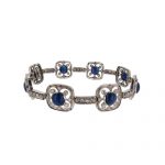 Art Deco Sapphire And Diamond Cocktail Bracelet