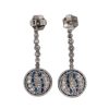 Art Deco Sapphire And Diamond Drop Cluster Earrings