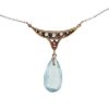 Art Deco Aquamarine And Diamond Pendant