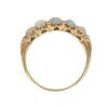 Victorian Opal and Diamond Half Hoop Ring