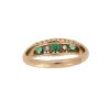 Victorian Emerald and Diamond Half Hoop Ring