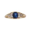 Victorian Sapphire and Diamond Half Hoop Ring