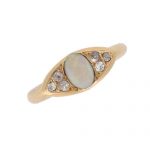 Victorian Opal and Diamond Fancy Cluster Ring