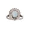 Pre Owned Aquamarine and Diamond Cluster Ring