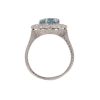 Pre Owned Aquamarine and Diamond Cluster Ring