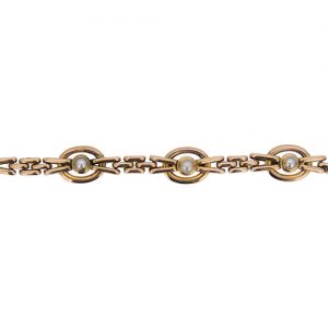 Victorian Gold Pearl Gate Bracelet