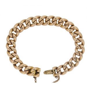 Victorian Classic Gold Curb link Bracelet