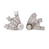 Art Deco Diamond Comet Stud Earrings