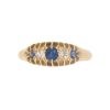 Edwardian Sapphire and Diamond Half Hoop Ring