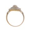 Victorian Gold Diamond Cluster Finger Line Ring