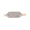 Art Deco Gold Diamond Three Stone Ring