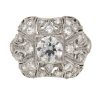 Art Deco Fancy Diamond Cluster Ring