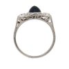 Art Deco Sapphire and Diamond Three Stone Ring