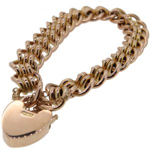 Victorian Gold Double Roller Curb Link Bracelet