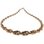 1960s French Gold Graduated Spiga Link Collar