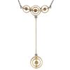 Art Deco Gold & Platinum Pearl Pendant