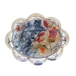 Pre Owned Gold Moss Agate Oval Brooch
