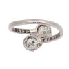 Preowned Diamond Two Stone Crossover Ring