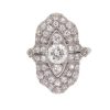 Art Deco Marquise Shaped Diamond Cluster Ring