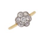 Edwardian Diamond Daisy Cluster Ring