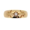 Victorian Solitaire Diamond Gypsy Ring