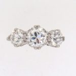 Art Deco Diamond Three Stone Ring