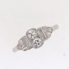 Art Deco Platinum Diamond Cluster Ring