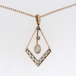 Victorian Opal and Pearl Gold Pendant