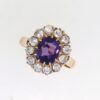 Victorian Amethyst And Diamond Cluster Ring