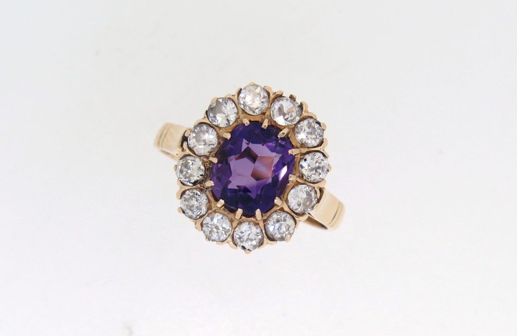 Victorian Amethyst And Diamond Cluster Ring - Berridges Jewellers ...