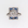 Edwardian Sapphire And Diamond Cluster Ring