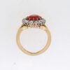 Victorian Fire Opal And Diamond Cluster Ring