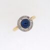 Edwardian Sapphire And Diamond Cluster Ring