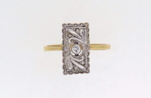 Edwardian Diamond Plaque Ring