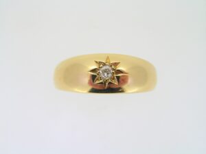 Pre Owned Gypsy Set Single Diamond Ring