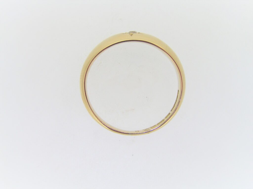Pre Owned Gypsy Set Single Diamond Ring