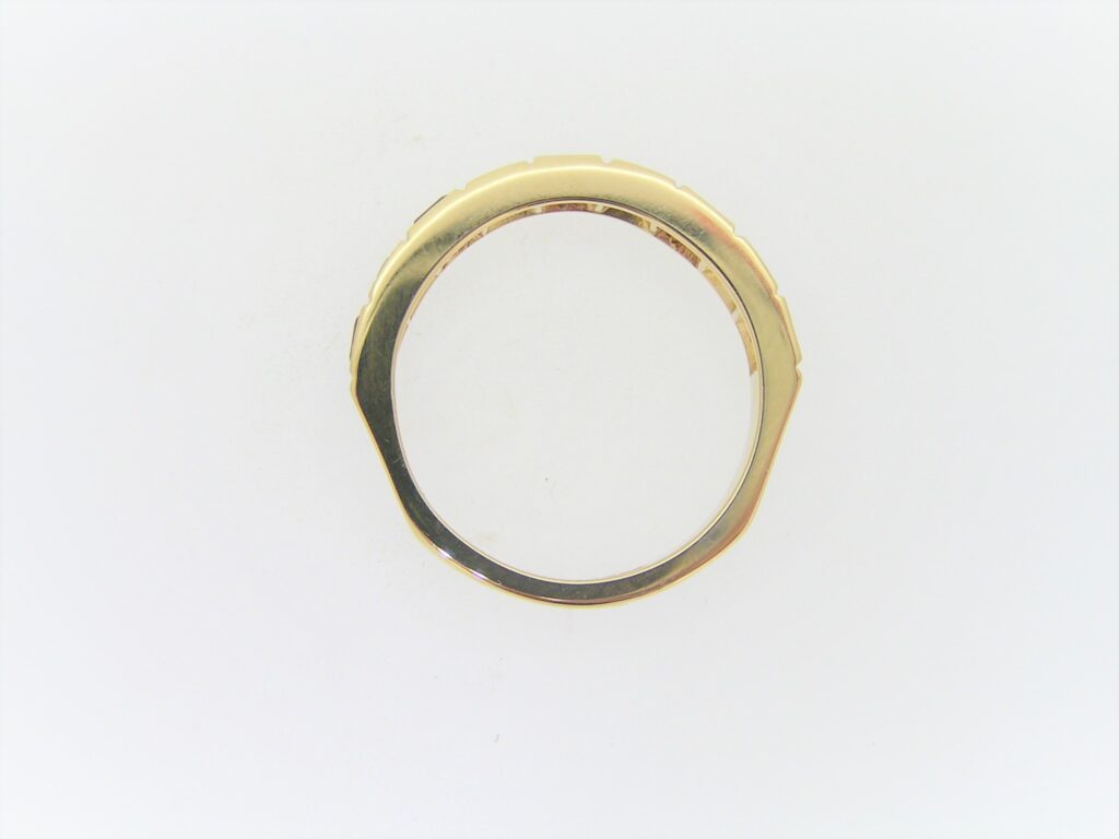 Pre Owned Ruby And Diamond Half Eternity Ring