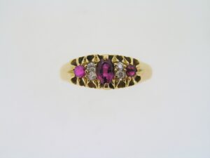 Pre Owned Ruby And Diamond Dress Ring