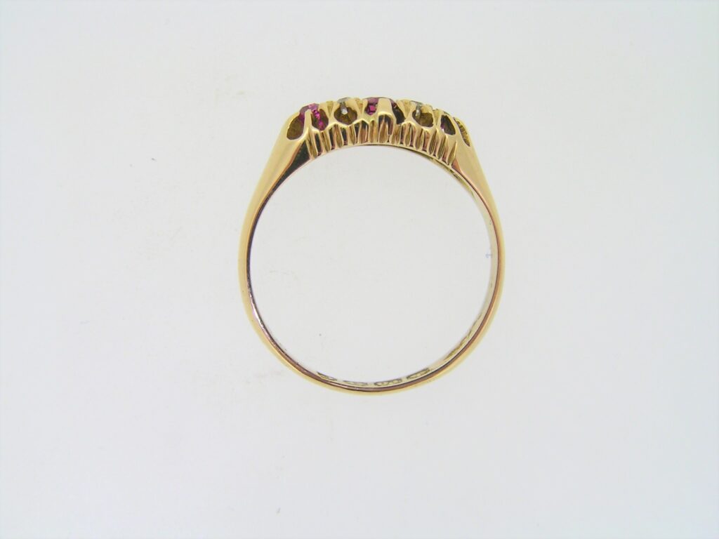 Pre Owned Ruby And Diamond Dress Ring